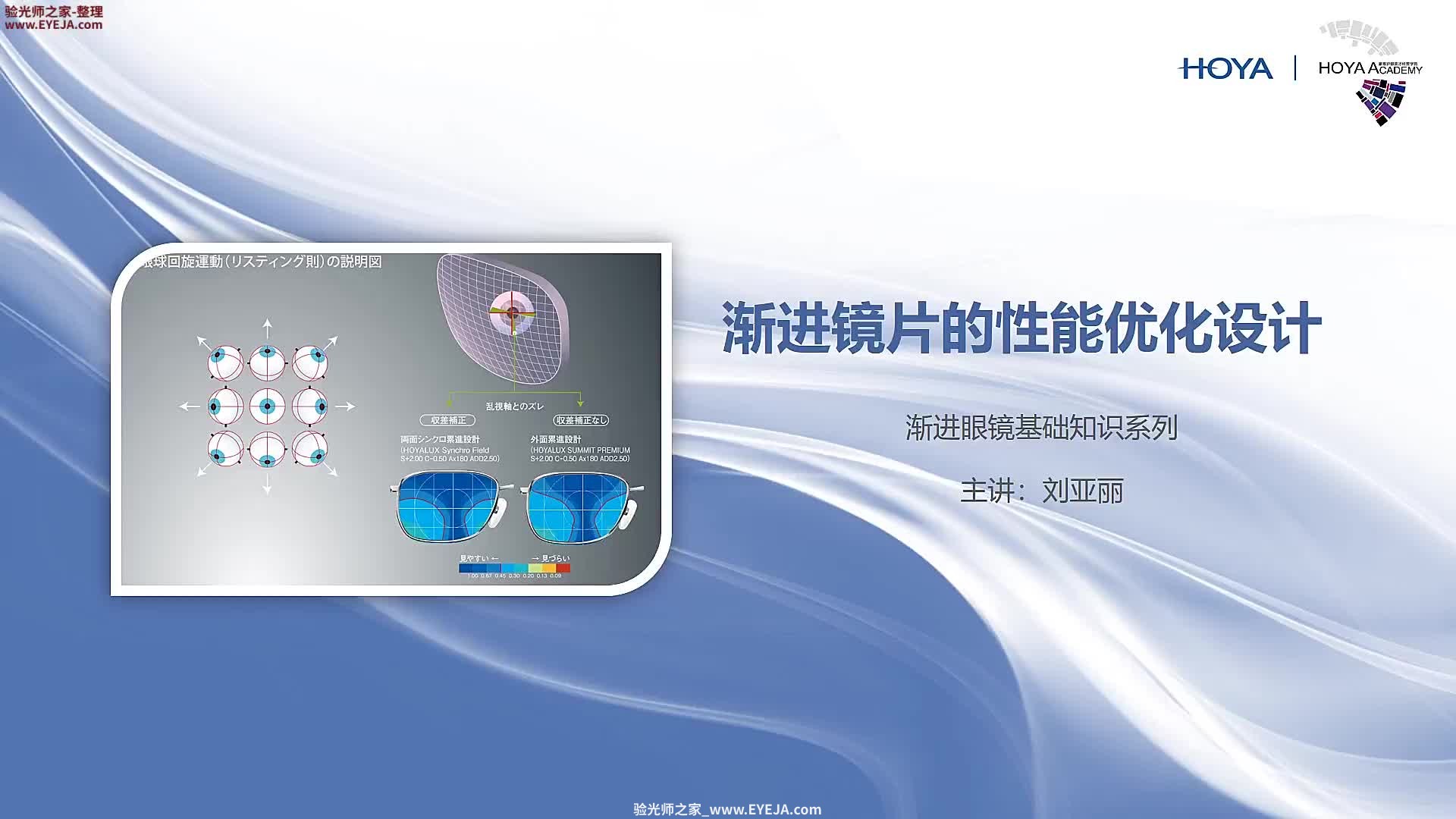 渐进镜片的性能优化设计-渐进片验配_豪雅培训视频