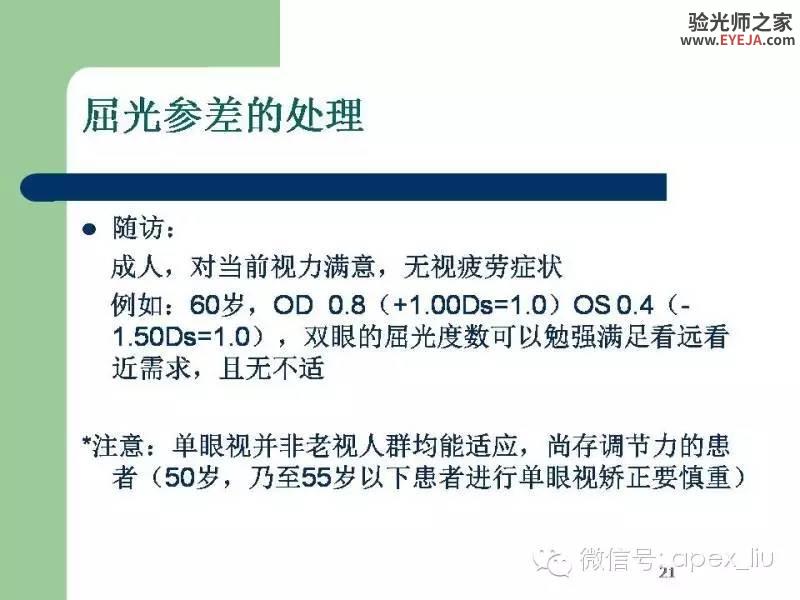转载:尖峰眼科课程分享---屈光参差 转载:尖峰眼科课程分享---屈光参差