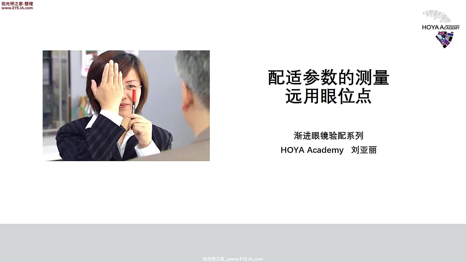 远用眼位点的确定-渐进片验配_豪雅培训视频